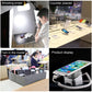 Phone on cylindrical security display stand with coiled Type-C cable