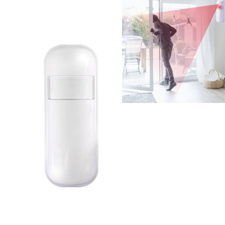 Wireless PIR motion detector, white wall unit with front lens window