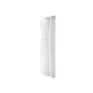 Wireless PIR motion detector, white end view with side sensor casing