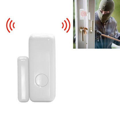 White wireless door/window magnetic sensor with circular action button
