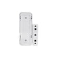 White wireless sensor with contact strip showing mounting holes