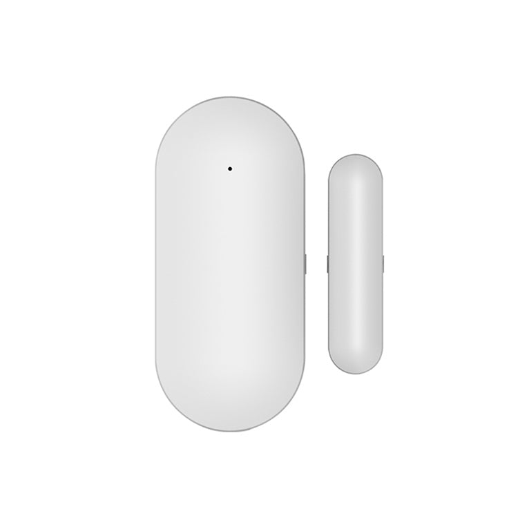 White wireless door and window sensor set: oval sensor and slim magnetic contact