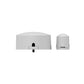 White wireless door and window sensor base with separate slim magnetic contact