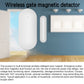 White wireless door and window sensor mounted on window frame with slim magnet