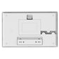 White alarm panel back plate with battery slot and mounting bracket