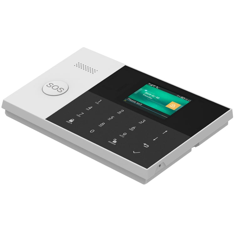 White alarm keypad panel with SOS button and 2.4 TFT LCD screen
