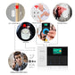 Alarm system setup diagram with door sensor, remote, RFID card, and keypad panel