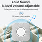 Square wireless doorbell chime with perforated speaker grille and blue ring light