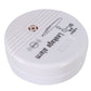 White water leak alarm sensor top view with HH-LS518 text and 90dB marking