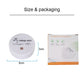 Water leak alarm sensor (8cm round) with packaging box shown