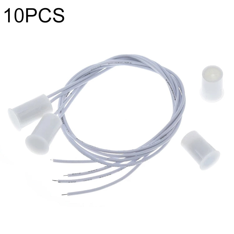 Door magnetic sensor switch set with wired probes and sensor caps, RC-33, 10 pcs