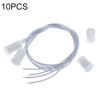 Door magnetic sensor switch set with wired probes and sensor caps, RC-33, 10 pcs