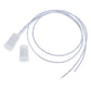 Door magnetic sensor switch cable set with two wired leads and white sensor housings