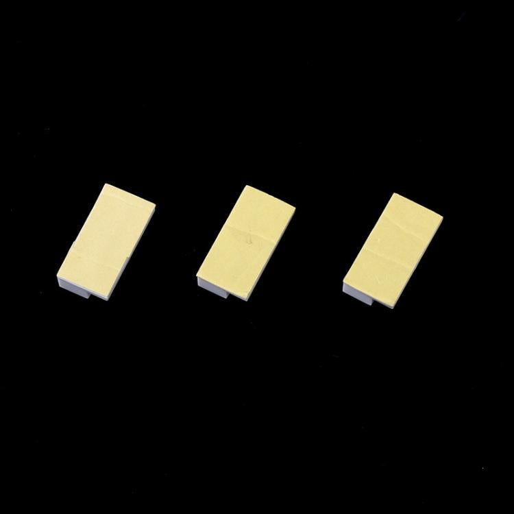 Yellow magnetic sensor contact blocks, three pieces with mounting holes