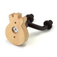 Light wood guitar/ukulele wall hook with black padded U-shaped supports