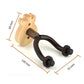 Wood and black guitar/ukulele wall hook with two U-shaped padded supports