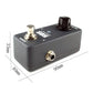 KOKKO FLP2 mini SOS loop recorder pedal shown with size measurement markings