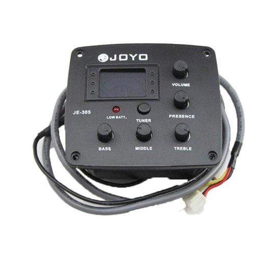 JOYO guitar preamp tuner EQ module with LCD screen and bass/middle/treble controls