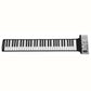 Flexible roll-up 61-key electronic keyboard piano with speaker module on the right