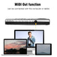 Roll-up electronic keyboard piano with MIDI out for connection to computer devices