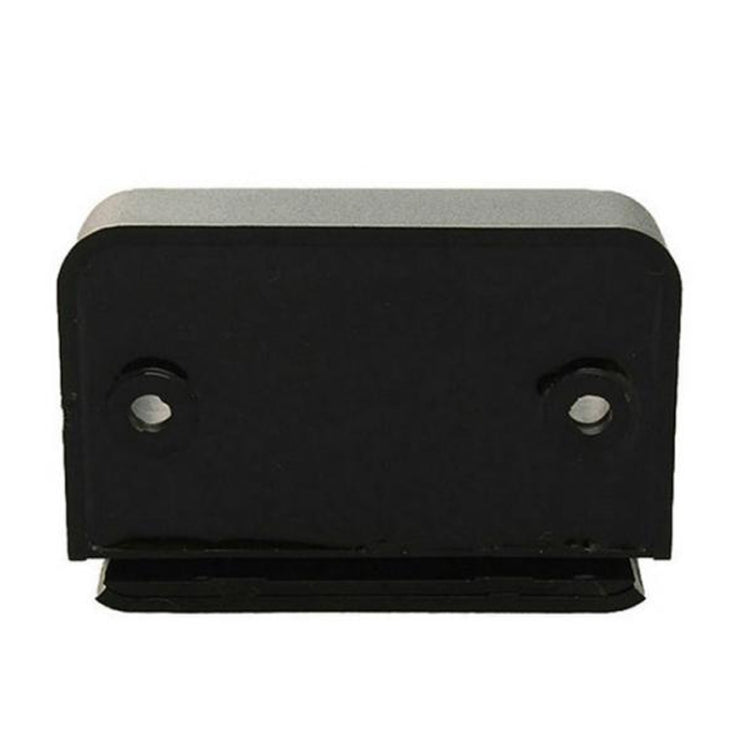Digital timer alarm clock rear view with two screw holes on black casing