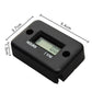 Digital timer alarm clock with LCD screen, black housing dimensions