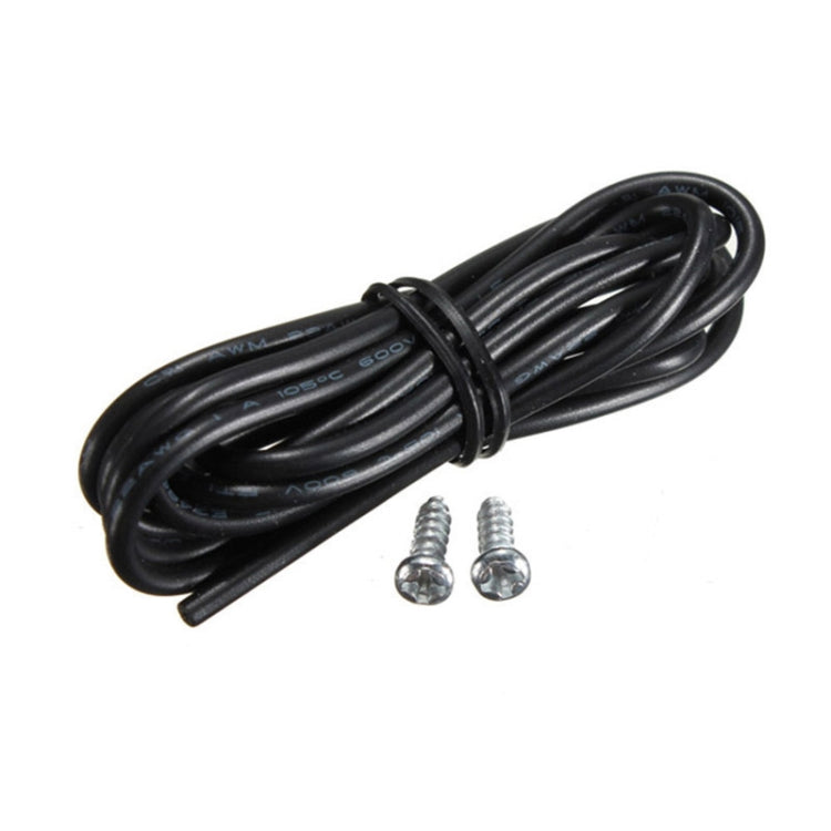 Black power cord cable with included mounting screws for timer unit