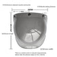 Motorcycle bubble visor with dark tinted lens, showing size markings