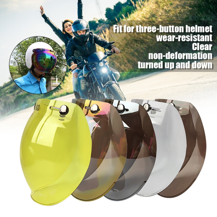 Motorcycle helmet bubble visor multi-pack with various colored mirrored lenses