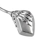 Chrome skeleton hand motorcycle rearview mirror close-up with reflective mirror face