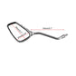 Chrome skeleton hand motorcycle mirror, 145mm length and 94mm width