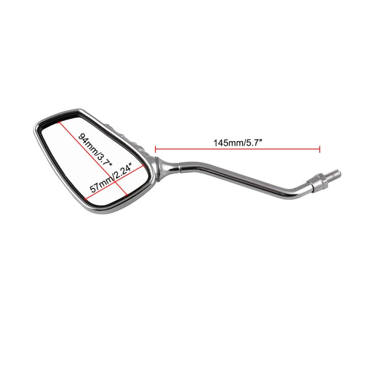 Chrome skeleton hand motorcycle mirror, 145mm length and 94mm width