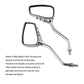Chrome motorcycle rearview mirror set with skeleton hand claw details, pair