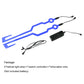 Blue universal helmet light strip set with controller, switch, and wire leads