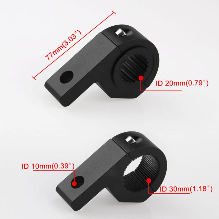 Black spotlight fixed clip bracket with circular clamp opening