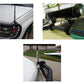 Black spotlight fixed clip bracket installed on vehicle front guard