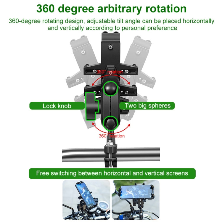 360-degree rotating ball-head phone holder with locking knob