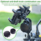 Motorcycle phone holder with XMEIYA anti-theft knobs and secure side clamp arms