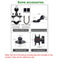 Motorcycle phone holder accessories diagram: ball head options and connecting rod