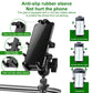 Motorcycle phone mount with anti-slip rubber claw sleeves to protect the phone