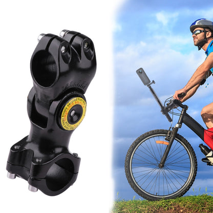 Black bicycle handlebar camera mount clamp with yellow adjustment ring