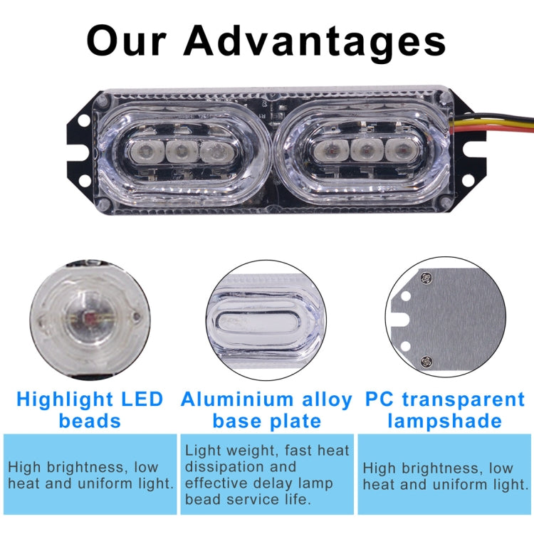 Strobe tail light with two oval LED lenses, plus transparent lens and rear plate