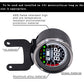 LED motorcycle digital meter with labeled components and silver bezel ring