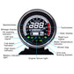 LED motorcycle digital meter gauge face with illuminated indicators and scale markings