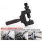 Black chain removal press tool with textured handle and threaded screw clamp