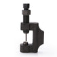 Black chain removal tool with vertical screw and U-shaped clamping jaws
