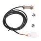 Black odometer wiring harness with inline connector and mounting screws