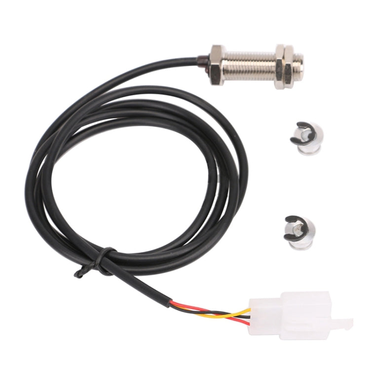 Black odometer wiring harness with inline connector and mounting screws