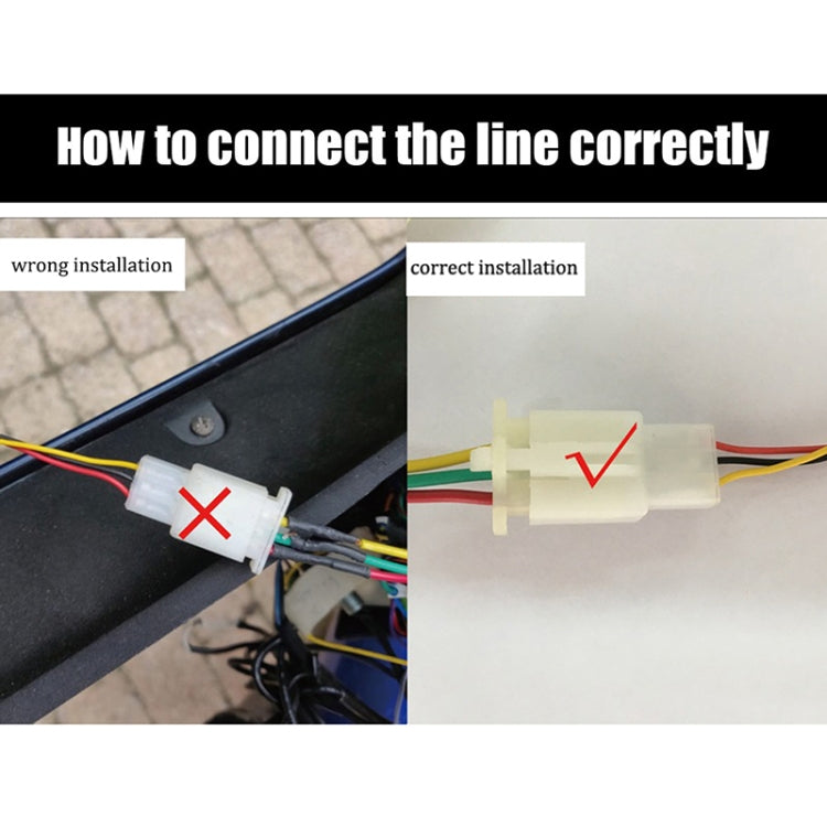 Odometer connector wiring with two plug orientations for correct versus incorrect install