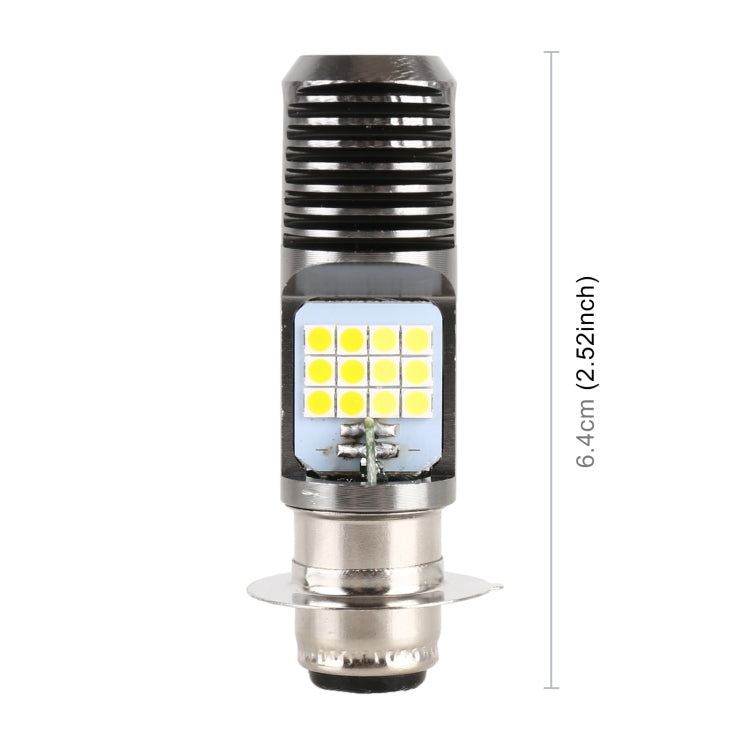 PX15D LED headlight bulb with tall metal housing and yellow SMD LED array
